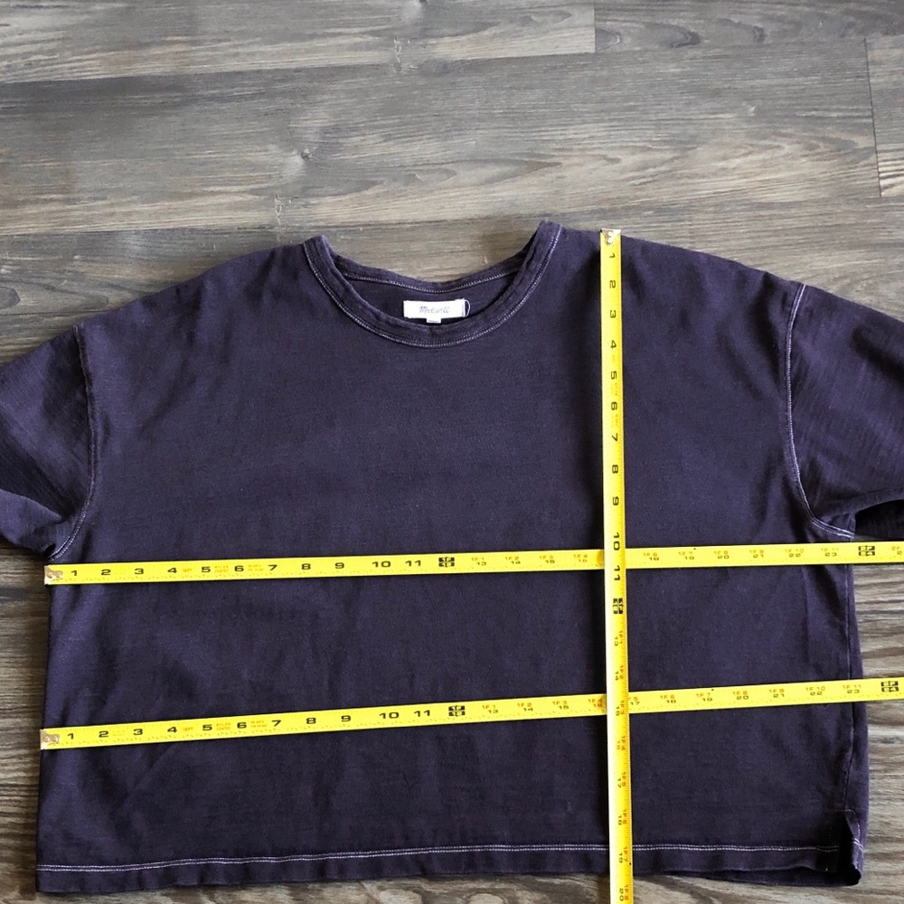 Madewell Oversized Tee Dark Purple Wash Short Sleeve Cotton AI228 - Picture 10 of 10
